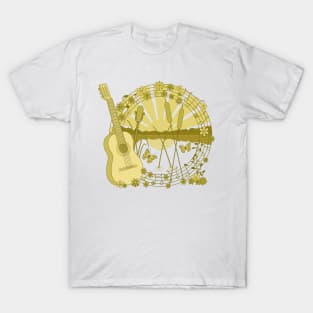 Festival Feeling Illustration Golds T-Shirt